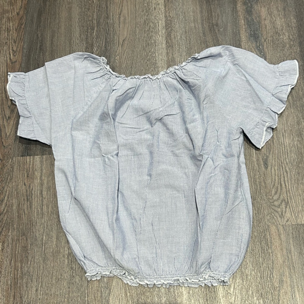 Hippie Laundry Light Blue Off-Shoulder Top